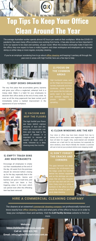 Top Tips to Keep Your Office Clean Around The Year