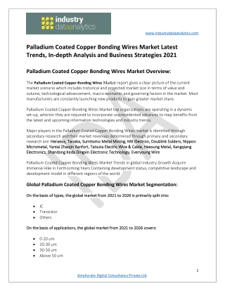 Palladium Coated Copper Bonding Wires Market  Opportunity and Forecast 2026
