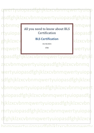 Know About BLS Certification