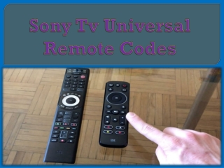Sony Tv Universal Remote Codes
