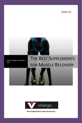 The Best Supplements for Muscle Recovery