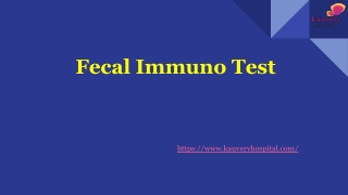 Fecal Immuno Test