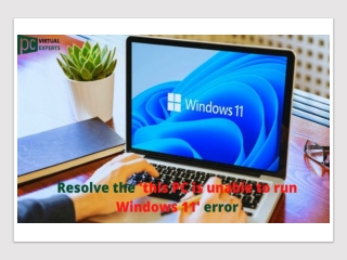 ( 1–800–319–5804), How to Fix This PC can't run Windows 11