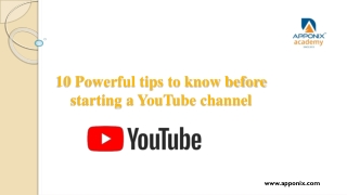 10 Powerful tips to know before starting a YouTube channel