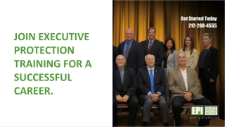Join executive protection training for a successful career.
