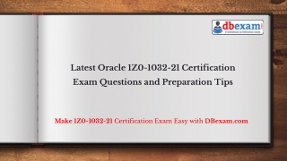 Latest Oracle 1Z0-1032-21 Certification Exam Questions and Preparation Tips