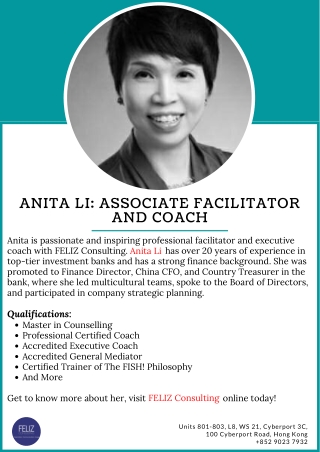 Anita Li: Associate Facilitator and Coach