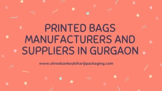 Printed Bags Manufacturers And Suppliers In Gurgaon