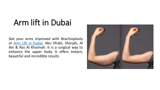 Arm lift in Dubai