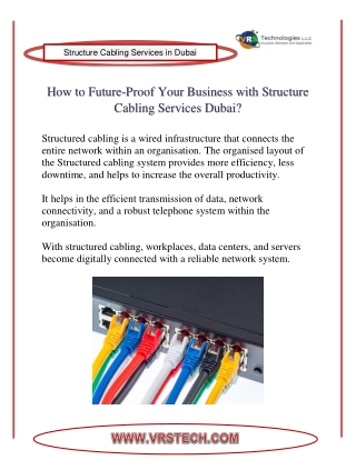 How to Future-Proof Your Business with Structure Cabling Services Dubai?