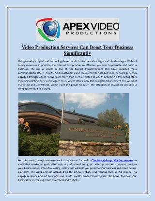 Video Production Services Can Boost Your Business Significantly