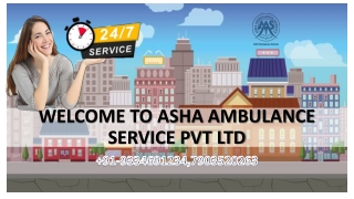 Book a Best Bed-2-Bed Ambulance Service in Patna |ASHA