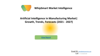 Artificial Intelligence in Manufacturing Market  competitive analysis & industry