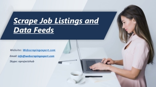 Scrape Job Listings and Data Feeds