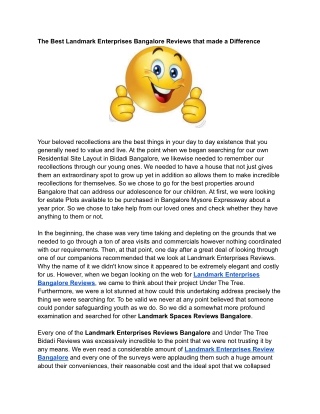 The Best Landmark Enterprises Bangalore Reviews that made a Difference