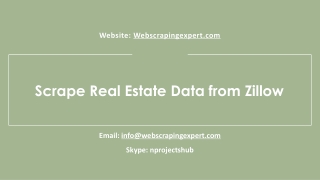 Scrape Real Estate Data from Zillow