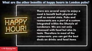 Happy hours in London