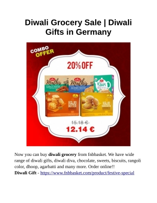 Diwali Grocery Sale | Diwali Gifts in Germany