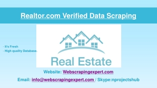 Realtor.com Verified Data Scraping