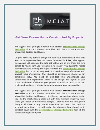 Get Your Dream Home Constructed By Experts