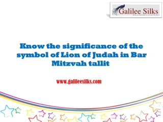 Know the significance of the symbol of Lion of Judah in Bar Mitzvah tallit