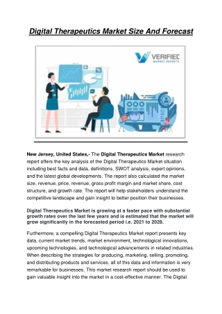 Digital Therapeutics Market