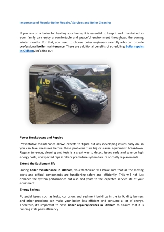 Importance of Regular Boiler Repairs, Services and Boiler Cleaning