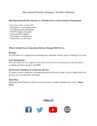 Operational Decision Manager -Allbluesolutions.com