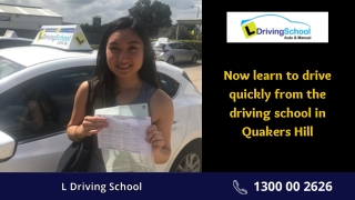 Take comprehensive lessons from our driving school in Winston Hills and Quakers Hill