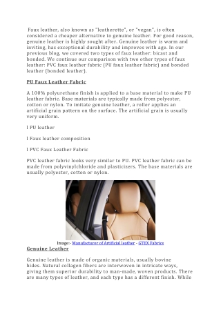 How Do Faux PVC Leather Compare to Real Leather