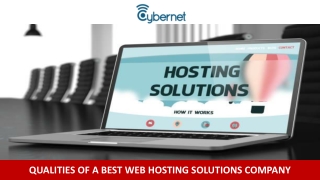Qualities of a Best Web Hosting Solutions Company