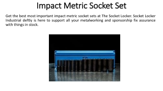 Impact Metric Socket Set