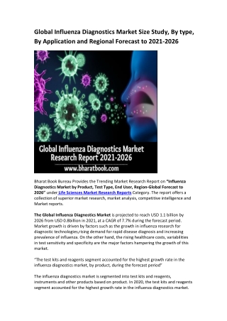 Global Influenza Diagnostics Market Research Report 2021-2026
