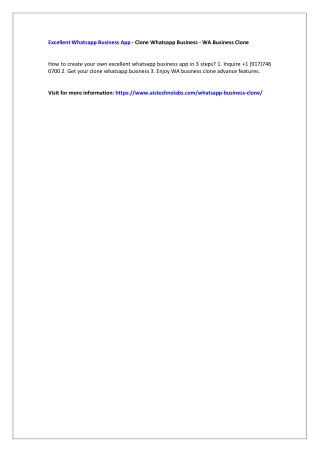 Excellent Whatsapp Business App - Clone Whatsapp Business - WA Business Clone