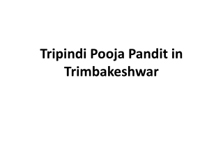 Tripindi Pooja Pandit in Trimbakeshwar