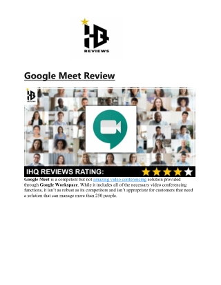 Google Meet Review