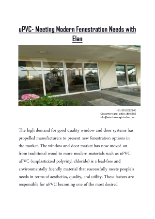 Looking for uPVC doors and windows System