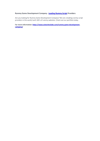 Rummy Game Development Company - Leading Rummy Script Providers