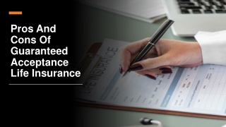 Pros And Cons Of Guaranteed Issue Life Insurance
