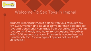 Sex Toys In Imphal