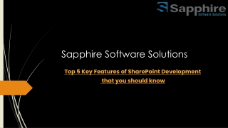 Top 5 Key Features of SharePoint Development that you should know