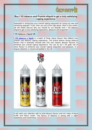 Frumist UK