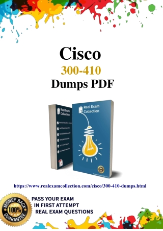 Real (2021) 300-410 Dumps PDF - Guide book with 100% Passing Guarantee