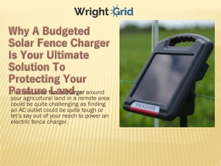 Why A Budgeted Solar Fence Charger Is Your Ultimate Solution To Protecting Your Pasture Land
