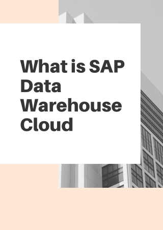 What is SAP Data Warehouse Cloud