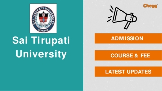 Sai Tirupati University - [STU], Udaipur