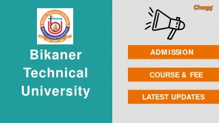 Bikaner Technical University - [BTU], Bikaner