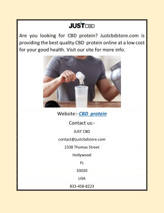 CBD protein smoothie | Justcbdstore.com