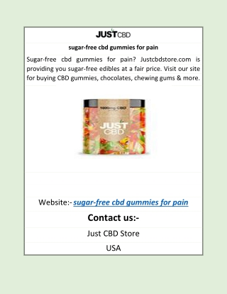 sugar-free cbd gummies for pain