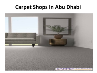 Carpet Shops In Abu Dhabi